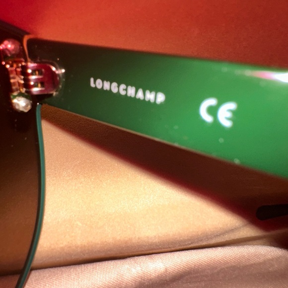 Longchamp Green Frame Cat Eye Shield Sunglasses with Case - Picture 8 of 8